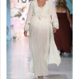 Torrid Ivory Peasant Maxi Dress-Runway Collection